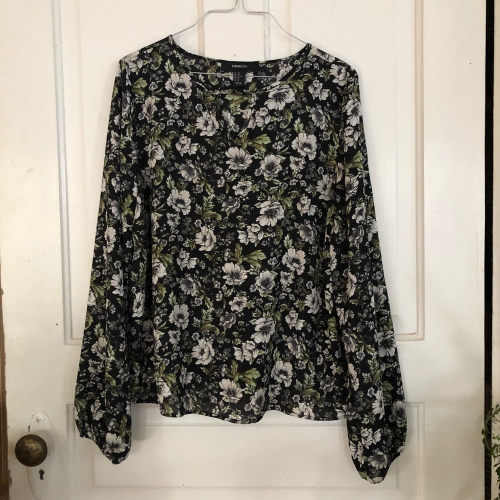 Forever 21+ Floral Blouse 0X